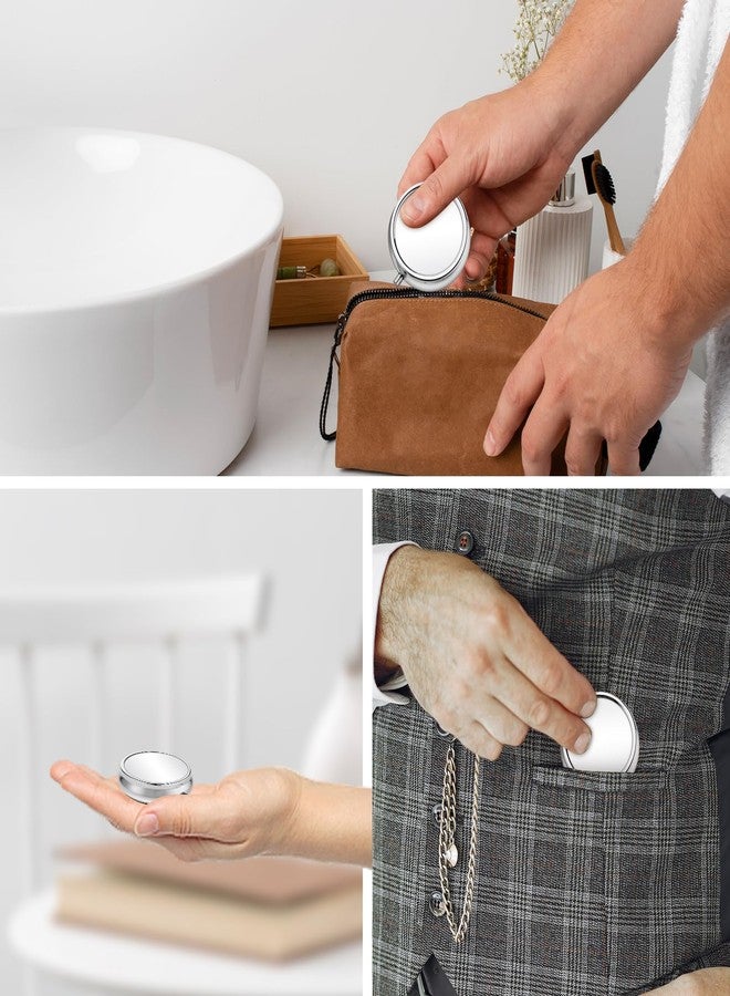 WY LIGHTING LEVEL 2Pcs Pill Box Small Pill Case for Purse or Pocket, Portable Cute Pill Container Metal Pill Box Decorative Medicine, Vitamin, Fish Oil and Supplements Holder Organizer (Silver&Gold) - Image 5
